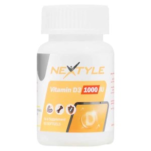 نکستایل ویتامین د3 1000 واحد 60 قوطی، کارن