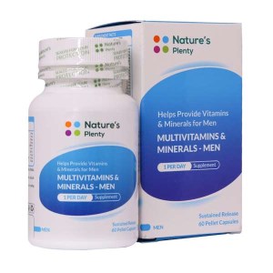 نیچرز پلنتی مولتی ویتامین و مینرال - آقایان 60 کپسول پلت(آهسته رهش) نیچرز پلنتی مولتی ویتامین و مینرال - آقایان 60 کپسول پلت(آهسته رهش)